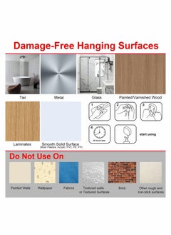 Y&D Adhesive Hooks Heavy Duty Wall 18 Pack Waterproof Oilproof Kitchen for Hanging Coat Hat Towel Robe Key Clothes Hook Mount Home Bathroom Office  - Image 5