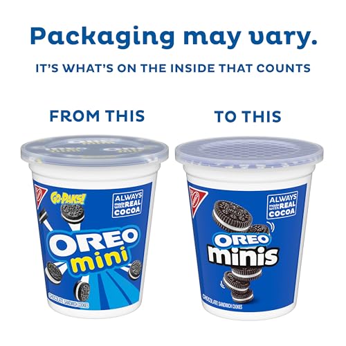 OREO Minis Chocolate Sandwich Cookies, 12 - 3.5 oz Snack Cups - Image 3