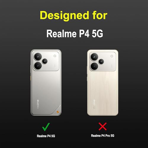 Casotec Case Cover for Realme P4 5G Wooden Herringbone MagSafe Ring Design (Not MagSafe Compatible) | UV Printed Soft TPU Shockproof Back Case for Realme P4 5G - Image 5
