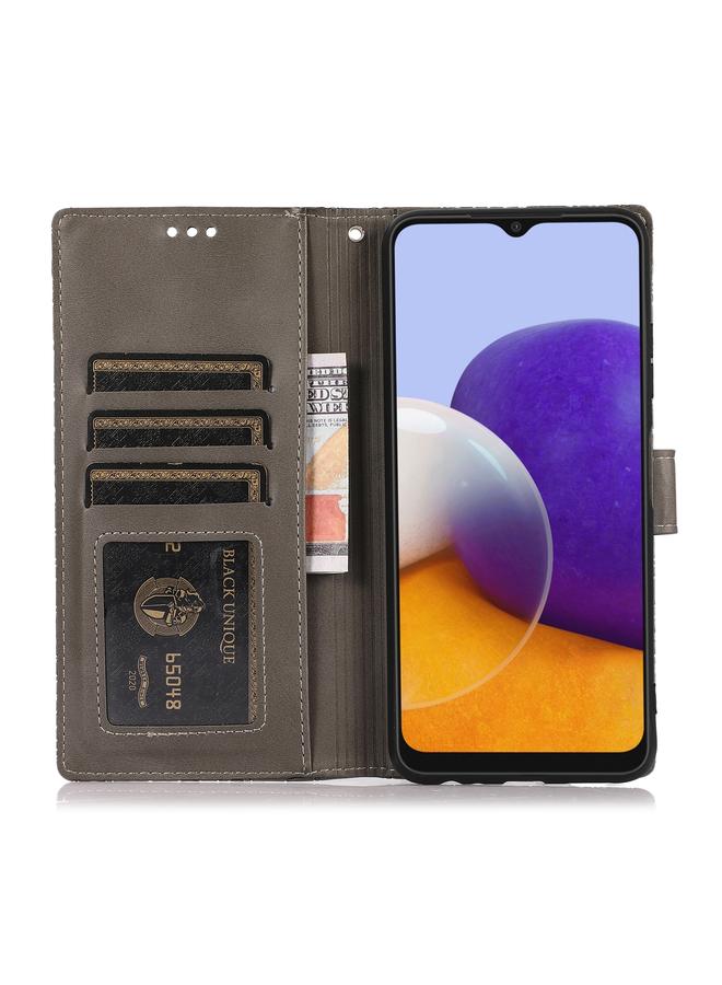 S-TOP Case For Samsung Galaxy A22 5G Skin Feel Embossed Sunflower Horizontal Flip Leather Case with Holder & Card Slots & Wallet & Lanyard - Image 4