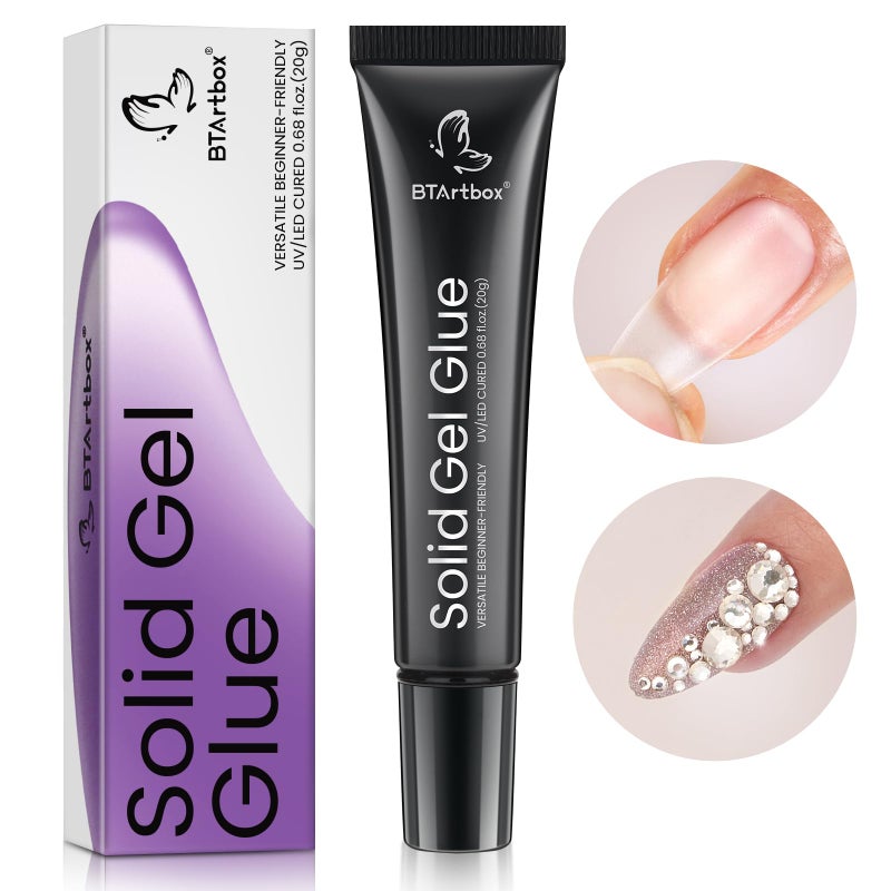 BTArtbox Solid Nail Gel - 15g Gel Nail for Acrylic Nails, Upgrade 3 in 1 Nail Gel for Fake Nails, Super Strong Gel Cured Needed, Easy to Use and 28 Days+ Long Last - Image 1