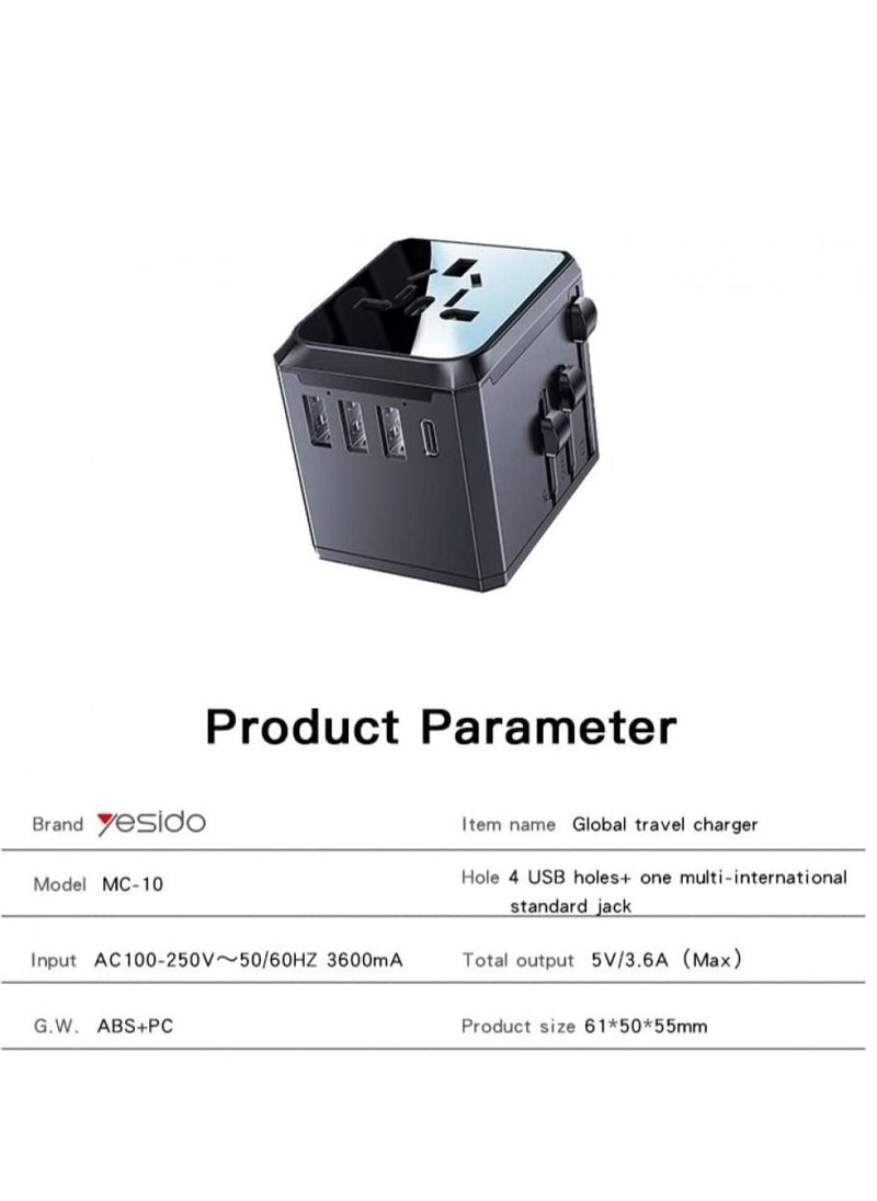 Yesido - UNIVERSAL ADAPTER Yesido-MC10 Universal Charger Adapter - Image 1