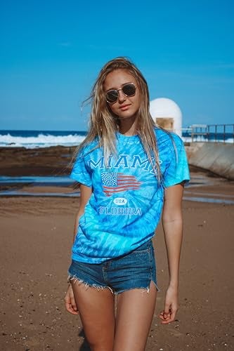Colortone 100% Cotton Pigment Tie Dye T-Shirt for Women and Men, Large, Blue Jerry - Image 4