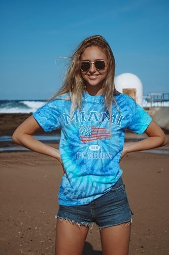 Colortone 100% Cotton Pigment Tie Dye T-Shirt for Women and Men, Large, Blue Jerry - Image 3