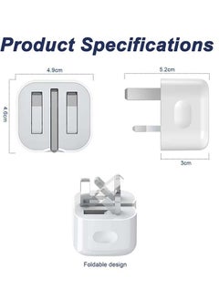 Univer Tang iPhone 35W Type C Fast Charging Power Adapter, Fast Charging USB C Wall Charger, Fast PD 35W Charger Plug  for iPhone 16/15/15 Pro/15 Pro Max/15 Plus/14 series/13/12/11series,iPad,Mac,AirPods White  - Image 2