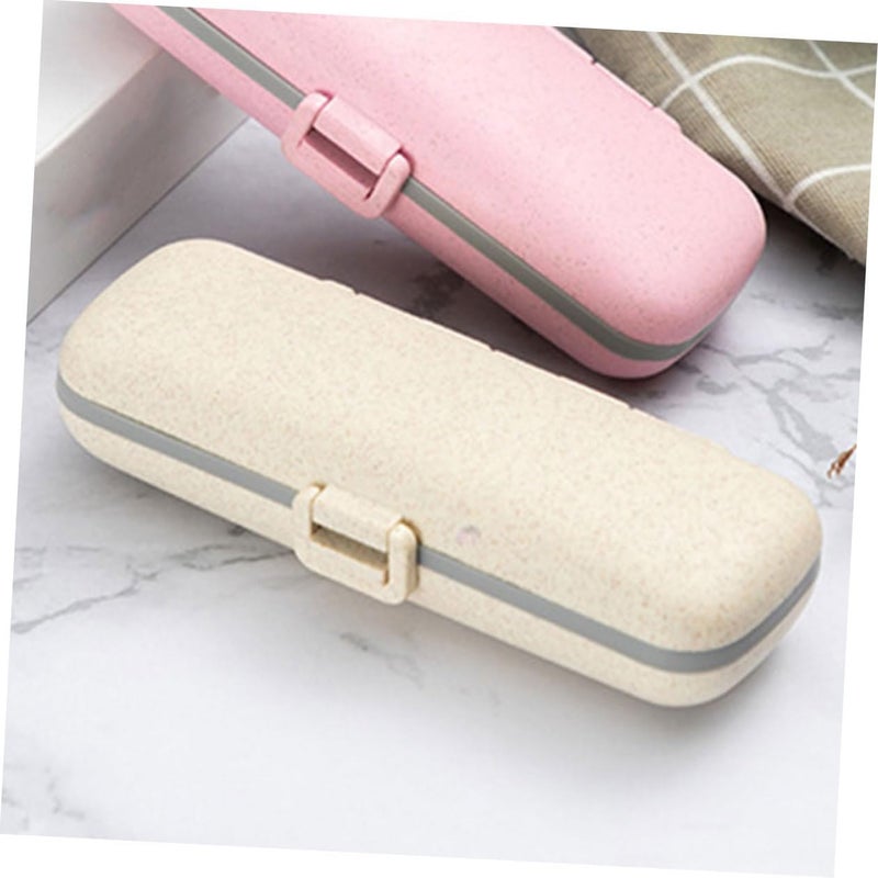 2pcs Portable Medicine Storage Box Thickened Plastic Compartments Sealed Pill Organizer Container Beige for Home and Travel - Image 3