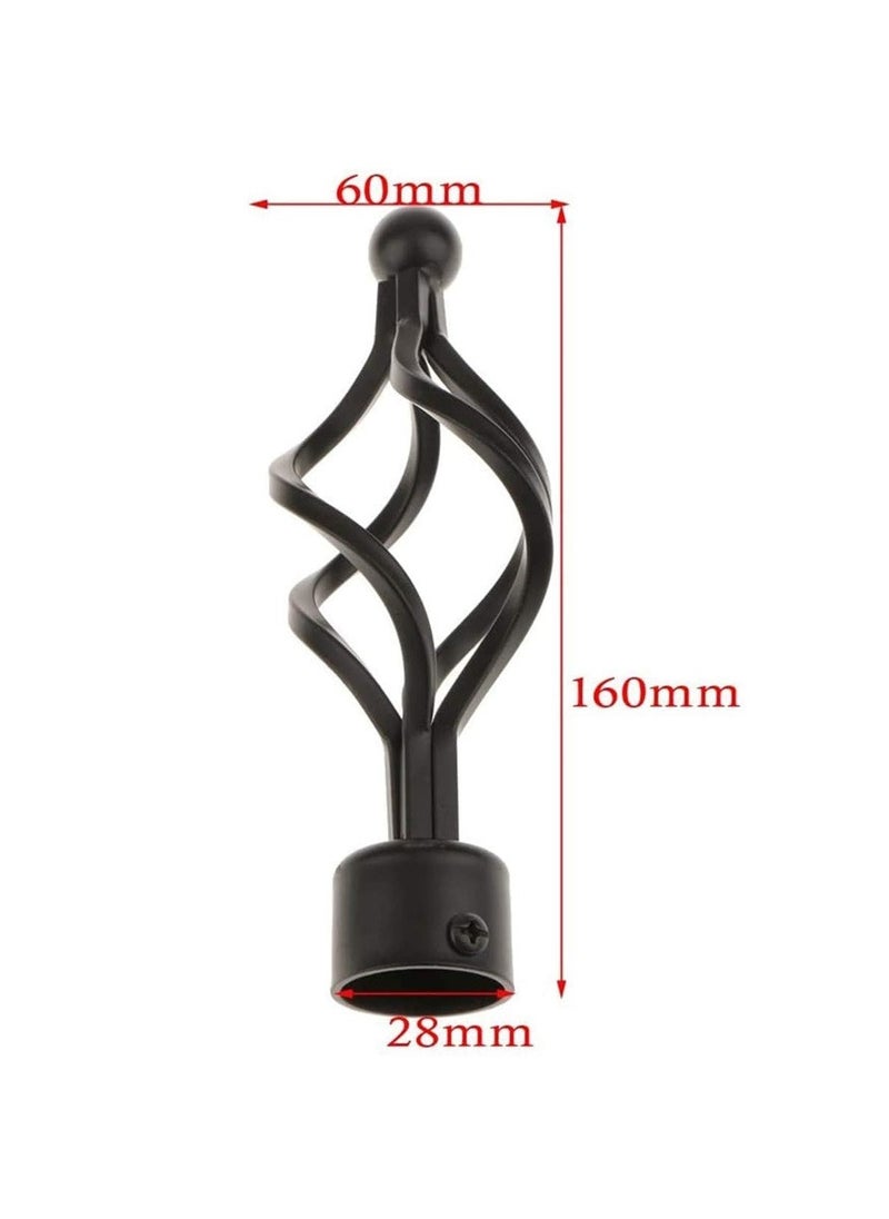 Expandable Double Curtain Rod Black 100cm to 200cm 2Meter - Image 4