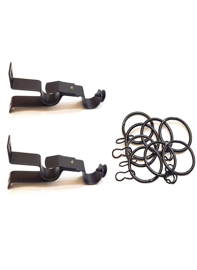 Expandable Double Curtain Rod Black 100cm to 200cm 2Meter - Image 5