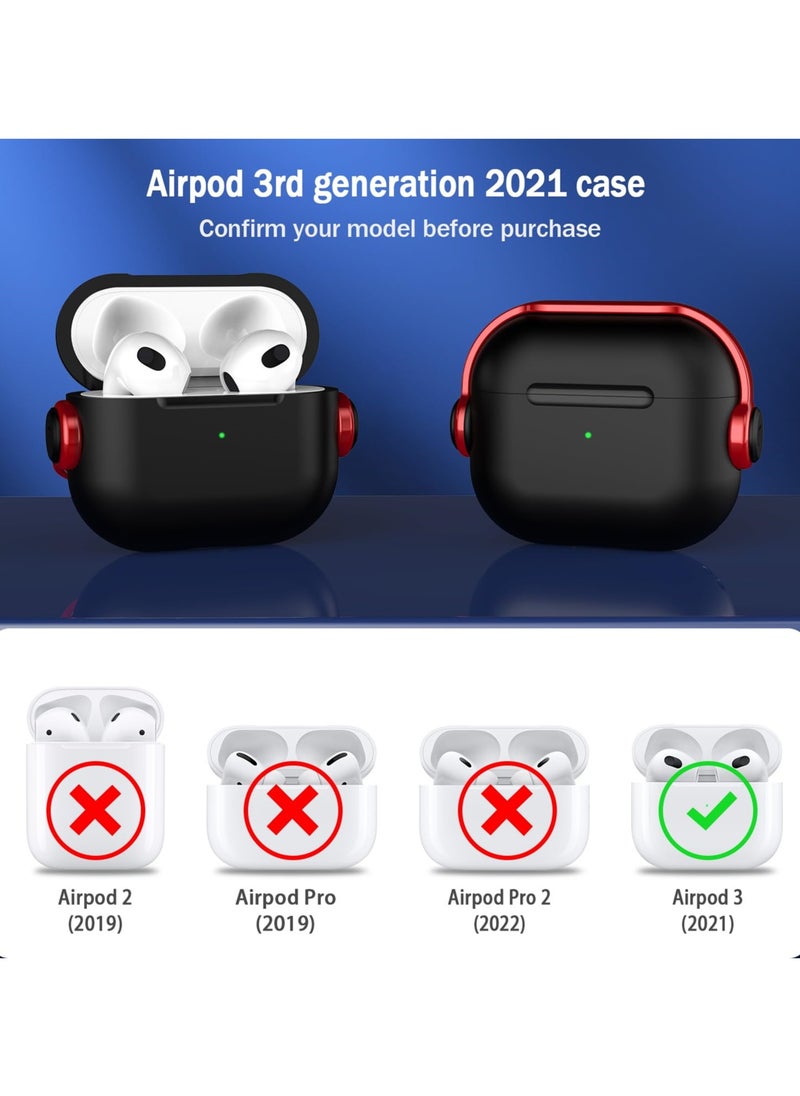 Generic - AirPods 3 Protective Case with Secure Lock, Durable Cover for 2021 Apple AirPods 3rd Gen, Perfect for Music Lovers - Image 1
