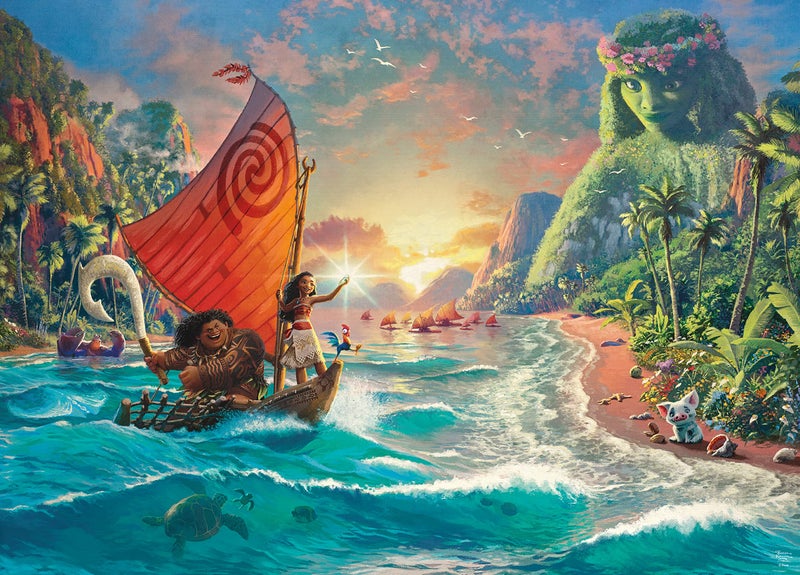 Ceaco - Thomas Kinkade Disney Dreams - Moana - 1000 Piece Jigsaw Puzzle - Image 1