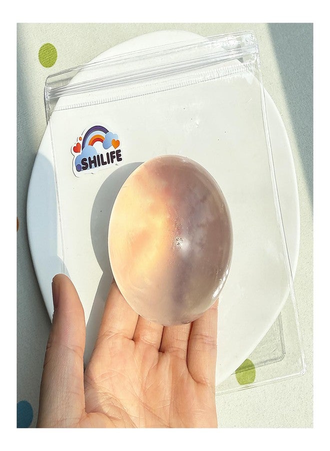 SHILIFE Taba Squishy fufu squishise,Kawaii Squishies PVC Toys,Stress Relieving Fur Ball OPP Packaging Gifts|Squishy Fidget Toys for Anxiety&Relaxation|Perfect Desk Accessory for Adults (Transparent) - Image 3