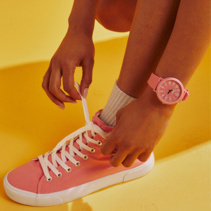Speidel Eco Color Pop Recyclable Plastic Watch with 18mm Recyclable Silicone Strap - Pink - Image 5