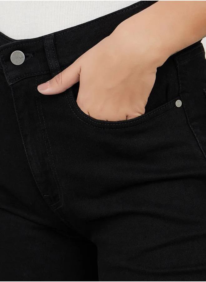 Styli High Rise Fit and Flare Jeans