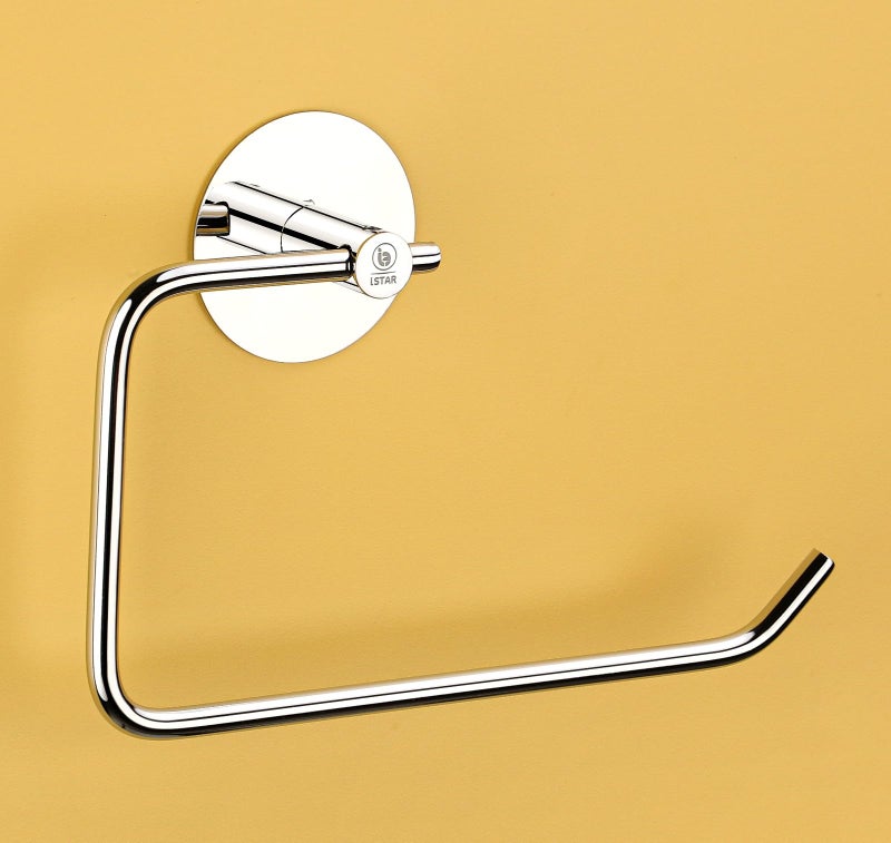 iSTAR Stainless Steel Self Adhesive Napkin Ring/Towel Ring/Napkin Holder/Towel Hanger for Bathroom Accessories, Pack of 1, Silver - Image 1