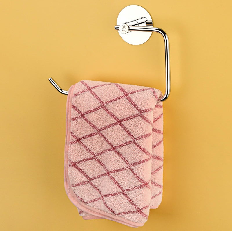 iSTAR Stainless Steel Self Adhesive Napkin Ring/Towel Ring/Napkin Holder/Towel Hanger for Bathroom Accessories, Pack of 1, Silver - Image 4