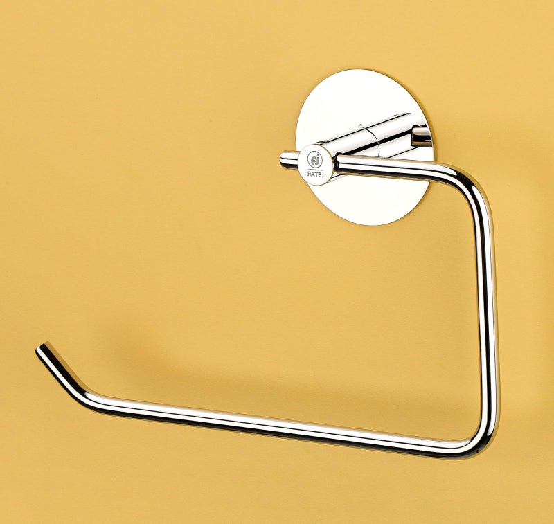 iSTAR Stainless Steel Self Adhesive Napkin Ring/Towel Ring/Napkin Holder/Towel Hanger for Bathroom Accessories, Pack of 1, Silver - Image 2