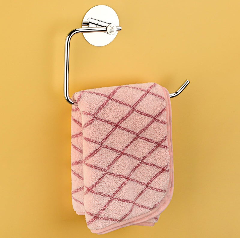 iSTAR Stainless Steel Self Adhesive Napkin Ring/Towel Ring/Napkin Holder/Towel Hanger for Bathroom Accessories, Pack of 1, Silver - Image 3