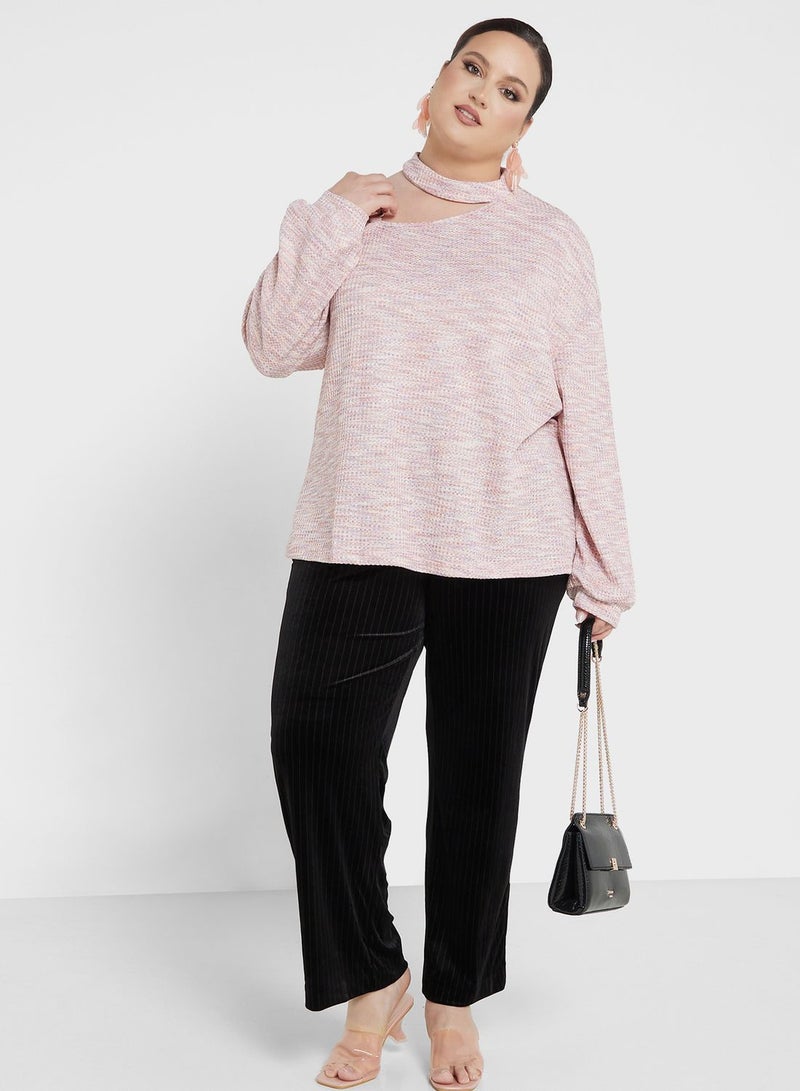 Ginger Plus Cutout Detail Chain Strap Sweatshirt  - Image 4
