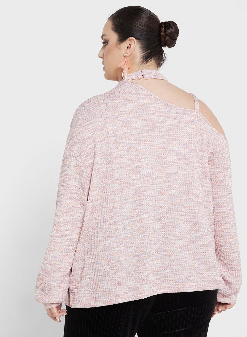 Ginger Plus Cutout Detail Chain Strap Sweatshirt  - Image 2