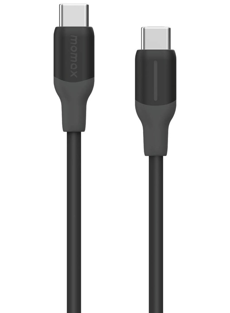 Momax كابل USB-C إلى USB-C [1.2 متر] 60 واط [معتمد من MFI] شحن سريع PD 3.0 - أسود - Image 4
