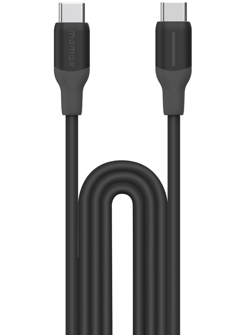 Momax كابل USB-C إلى USB-C [1.2 متر] 60 واط [معتمد من MFI] شحن سريع PD 3.0 - أسود - Image 1
