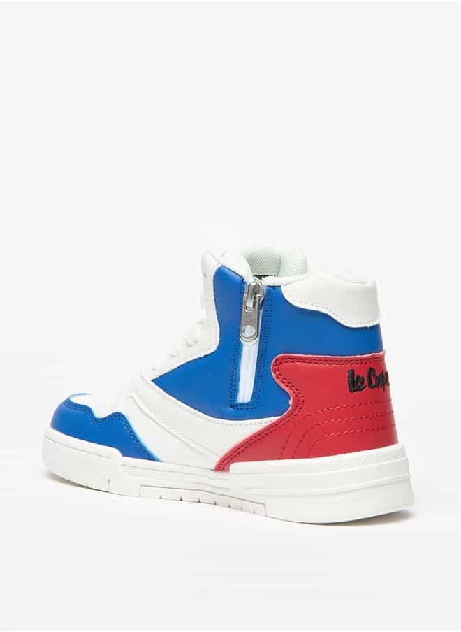 Lee Cooper Boys' Panelled Lace-Up High Top Sneakers  - Image 2