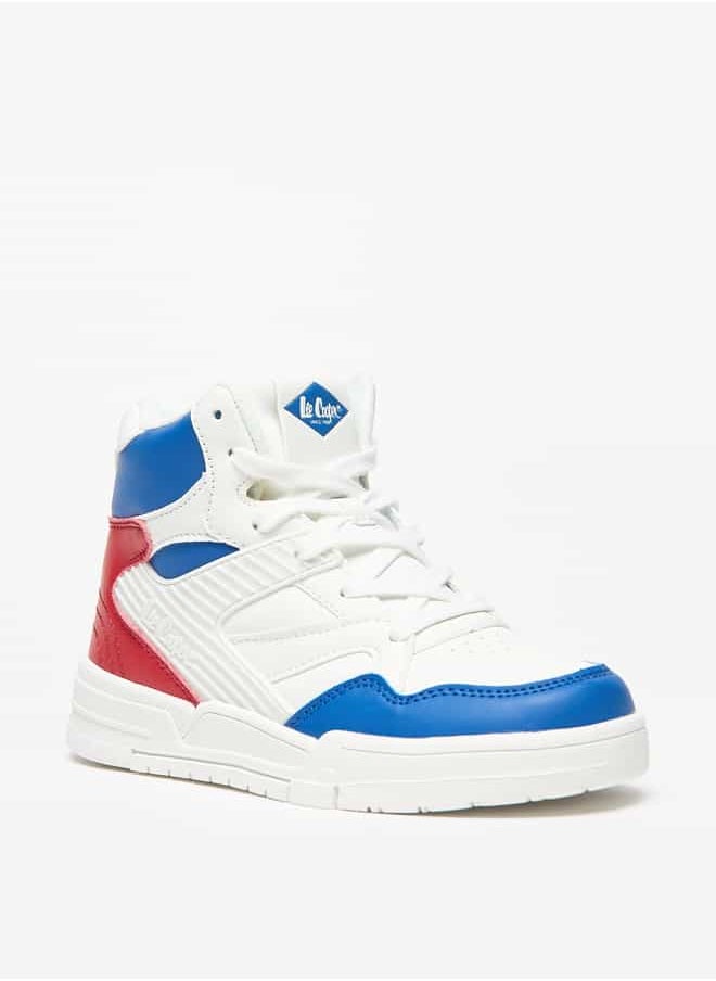Lee Cooper Boys' Panelled Lace-Up High Top Sneakers  - Image 1