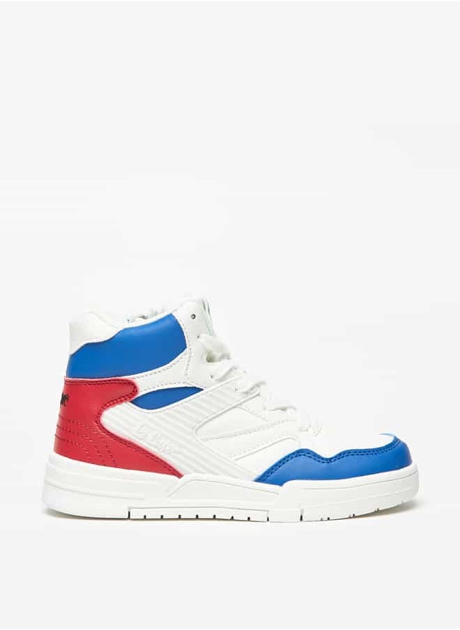 Lee Cooper Boys' Panelled Lace-Up High Top Sneakers  - Image 3