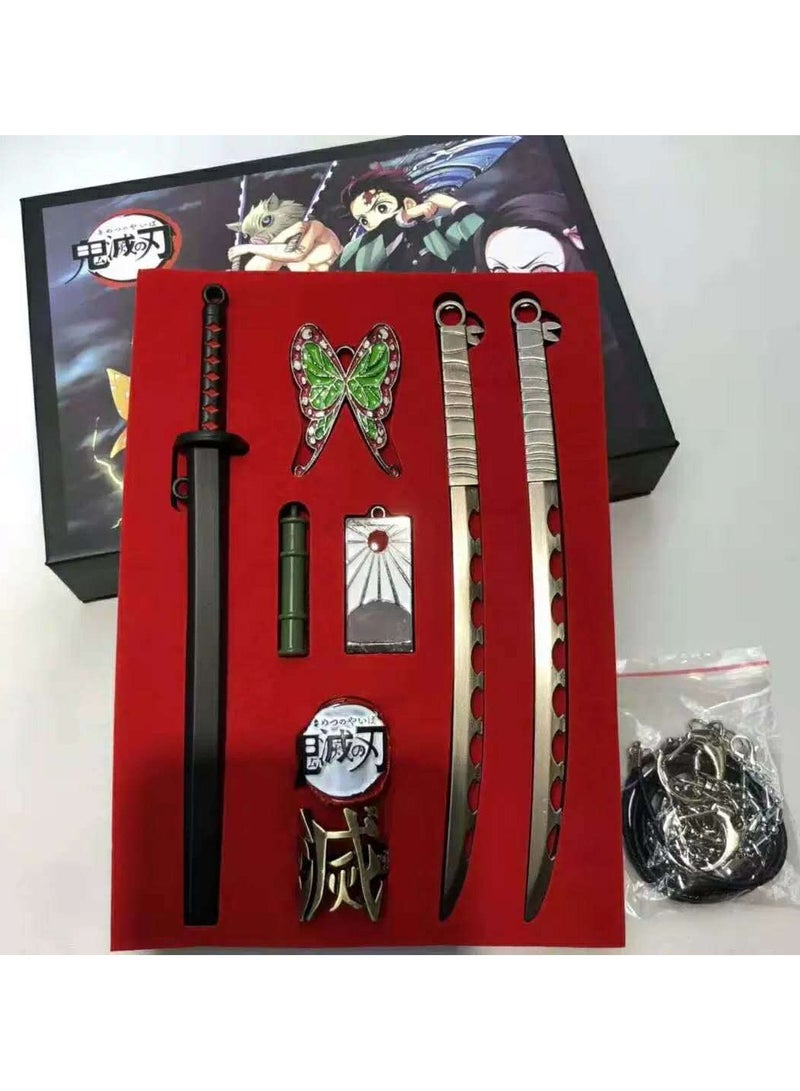 general Ghost Annihilation Blade Necklace Weapon Set Knife Sword Charcoal Jiro Knife Tomioka Yiyong Butterfly Shanyi Drink Alloy Periphery - Image 3