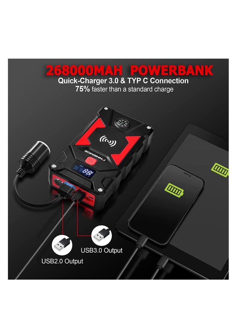 Car Jump Starter 3500A Peak 26800mAh 12V Super Safe Jump Starter, with USB Quick Charge 3.0 - pzsku/Z2E2A407B71C8970C0A21Z/45/_/1701677305/537d5b05-3e1d-48bb-83a7-ab78499fc7d2