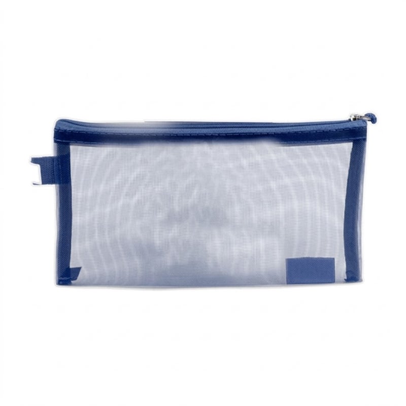 Simba Mesh Zipper Folder Blue B6 Model M008-BL