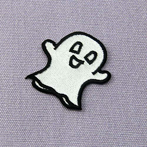 ZEGIN Glow in Dark Happy Ghost Embroidered Applique Iron On Sew On Patch - Image 5