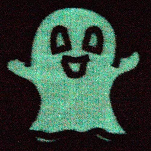 ZEGIN Glow in Dark Happy Ghost Embroidered Applique Iron On Sew On Patch - Image 4