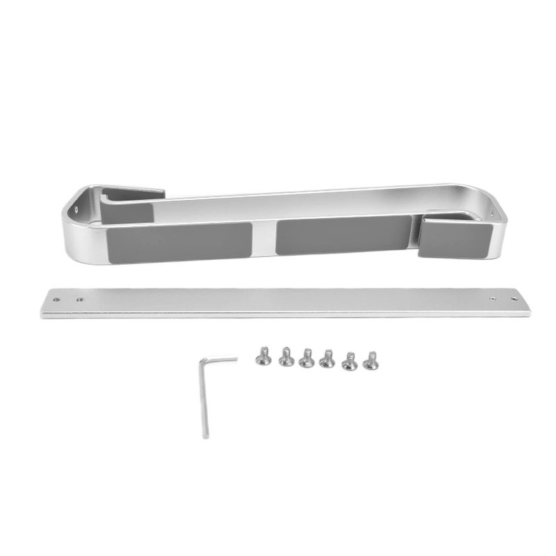 Universal Laptop Stand Aluminum Alloy Ergonomic Design Silver Heat Dissipation Riser for Wrist Support - Image 3