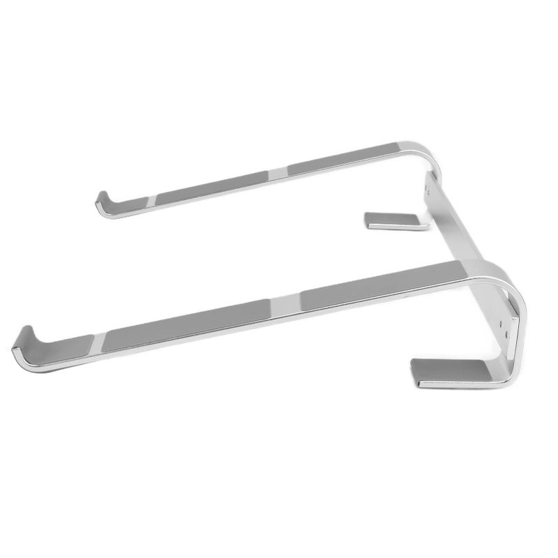 Universal Laptop Stand Aluminum Alloy Ergonomic Design Silver Heat Dissipation Riser for Wrist Support - Image 4