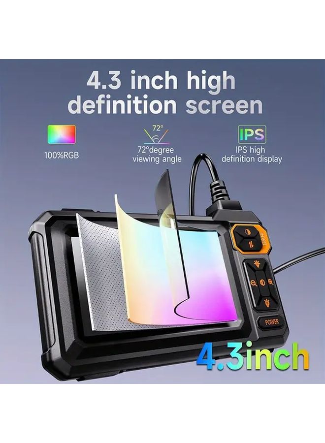 HD 8mm Inspection Camera 5m Snake Cable 4.3 Inch IPS Screen IP67 Waterproof for Pipeline Machinery Outdoor Work - Image 4
