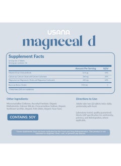 USANA Magnecal D Balanced Magnesium And Calcium Fortified With Vitamin D To Support Bone Health* 112 Tablets 28 Day Supply  - Image 3