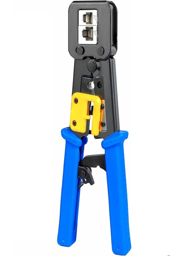 FEDUS Passthrough Crimping tool, Crimp, Cut, Strip Tool Pass-Through Ethernet Crimper, Professional RJ45 Crimp for 8P/RJ45 and 6P/RJ12 4P/RJ11 - Image 1