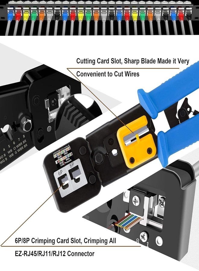FEDUS Passthrough Crimping tool, Crimp, Cut, Strip Tool Pass-Through Ethernet Crimper, Professional RJ45 Crimp for 8P/RJ45 and 6P/RJ12 4P/RJ11 - Image 5