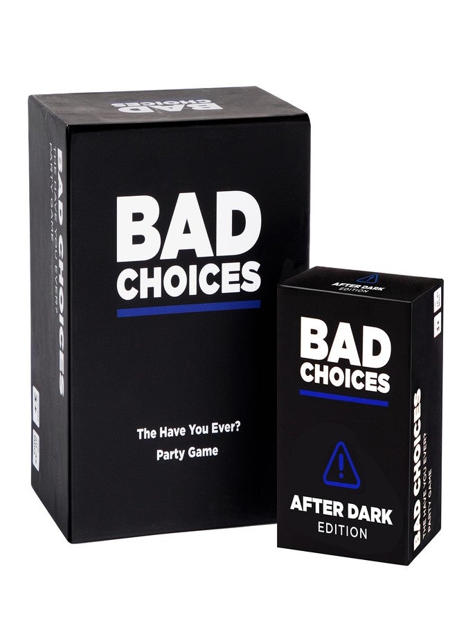 BAD CHOICES لعبة "خيارات سيئة" الجماعية + مجموعة "بعد حلول الظلام" - لعبة ورق مرحة للكبار للأصدقاء وليالي الألعاب | لعبة لوحية مسلية لكسر الجليد وبدء المحادثات في الحفلات، والتجمعات الاجتماعية، وأفكار هدايا ممتعة - Image 1