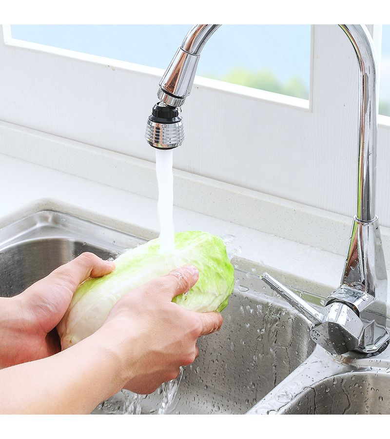 Silvery 360 Rotating Faucet Extender 12cm 2 Modes Quick Connect For Kitchen - Image 4