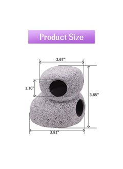 Saim Saim Rock Aquarium Decorations, Stack Stone Cave, Betta Hideaway Rock Fish Hideout Decor Shrimp Breeding Hiding Cave Fish Tank Accessories Fish Rock House (Stack Stone Cave)  - Image 2