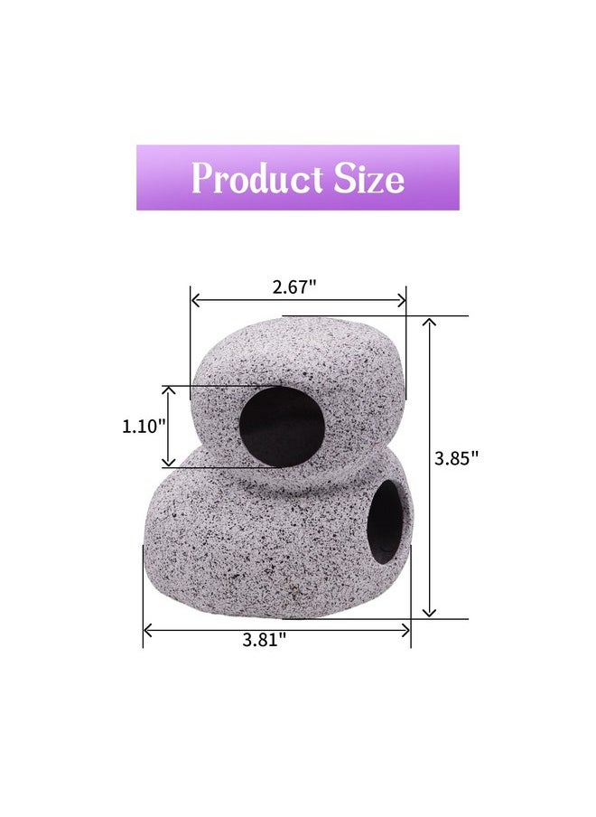 Saim Saim Rock Aquarium Decorations, Stack Stone Cave, Betta Hideaway Rock Fish Hideout Decor Shrimp Breeding Hiding Cave Fish Tank Accessories Fish Rock House (Stack Stone Cave)  - Image 2