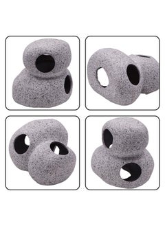 Saim Saim Rock Aquarium Decorations, Stack Stone Cave, Betta Hideaway Rock Fish Hideout Decor Shrimp Breeding Hiding Cave Fish Tank Accessories Fish Rock House (Stack Stone Cave)  - Image 3