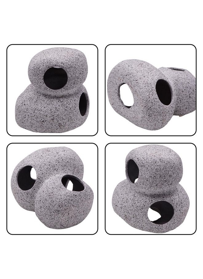 Saim Saim Rock Aquarium Decorations, Stack Stone Cave, Betta Hideaway Rock Fish Hideout Decor Shrimp Breeding Hiding Cave Fish Tank Accessories Fish Rock House (Stack Stone Cave)  - Image 3