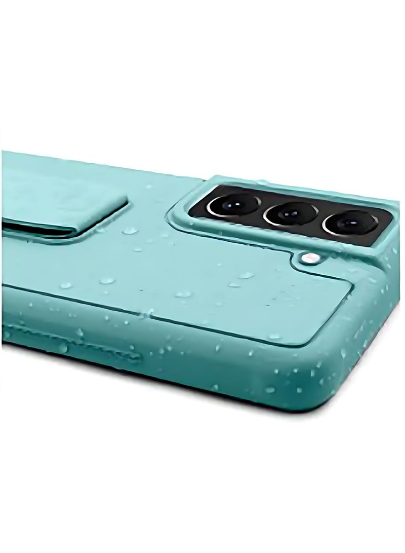Case Up Compatible with Samsung Galaxy A13 4G Case with Magnetic Stand & Holder, Premium Silicone Finger Grip Strap Holder Case Car Mount Kickstand Cover- Mint Green - Image 4