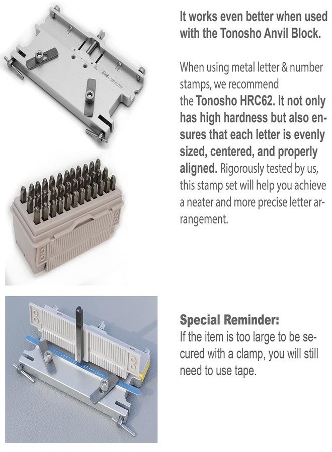 Tonosho 1.5mm （1/16）Letter and Number Stamp Set with Patented Alignment Tool Box - A-Z & 0-9 Metal Punch for Jewelry, Wood, Leather (HRC62 Steel) - Image 5