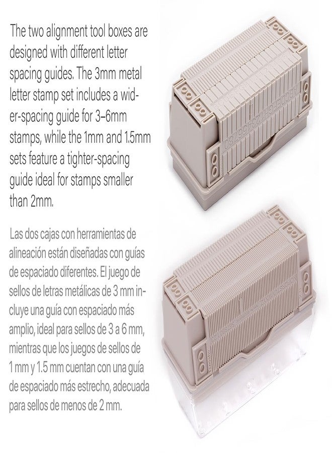 Tonosho 1.5mm （1/16）Letter and Number Stamp Set with Patented Alignment Tool Box - A-Z & 0-9 Metal Punch for Jewelry, Wood, Leather (HRC62 Steel) - Image 4