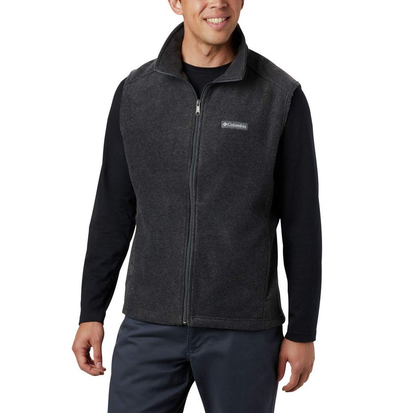 Columbia Mens Steens Mountain Fleece Vest, Charcoal Heather, XX-Large - Image 1
