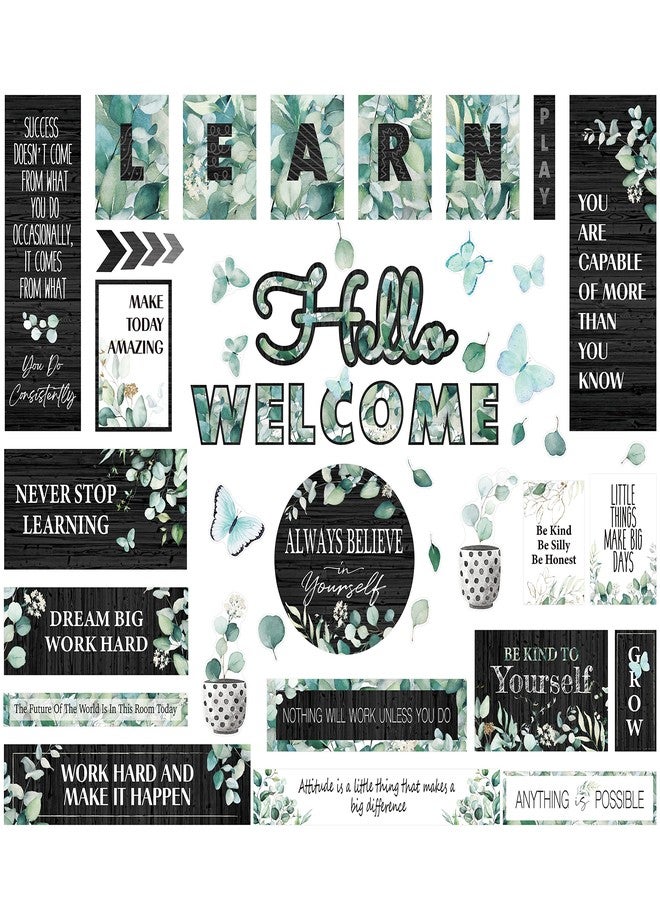 Gethelud 50PCS Modern Farmhouse Bulletin Board Decor, Inspirational Wall Decorative Sign Positive Saying Posters Growth Mindset Accents Set for Middle High School Classroom Home Teachers Parents Students - Image 1